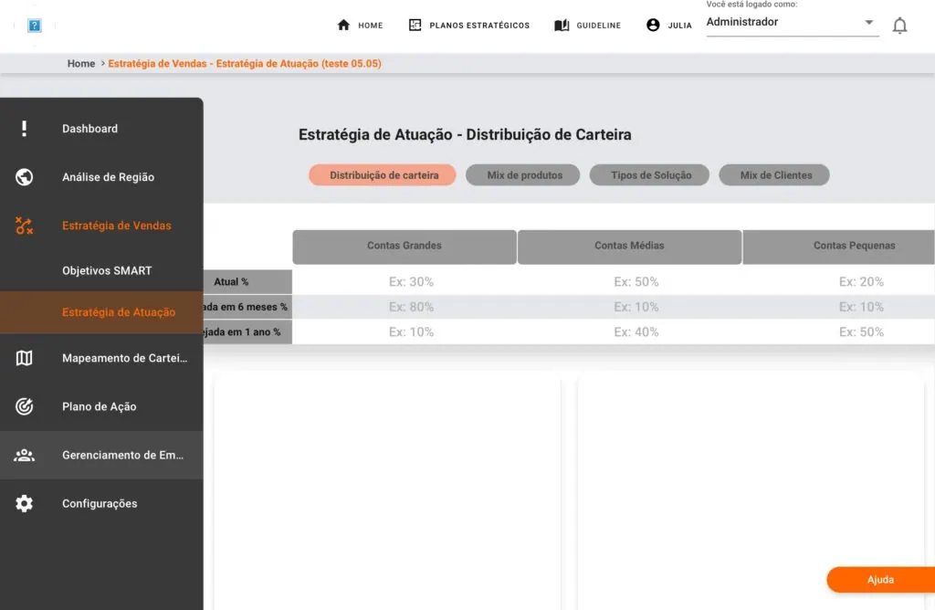 O que é Estratégia de Atuação - Distribuição de Carteira?